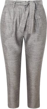 Linen-Blend Tapered Pants