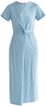 Ivy Twist Dress In Light Blue