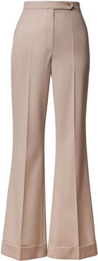 Lisa Flared Trousers In Strawberry Fusion
