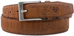 Cork Leather Belt In Brown