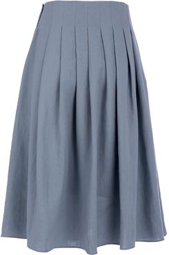 Blue Linen Skirt