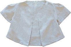 Sustainable Pleated Crop Top In Natural