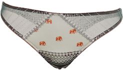 Brazilian knickers printed with lace details - Elephant