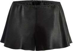 Silk Satin Shorts - Black