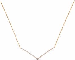 Chevron Diamond Necklace 18k Rose Gold