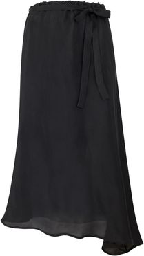 Melania Black Viscose Skirt