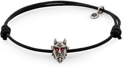 Devil Bracelet in Oxidized Silver with Ruby Eyes