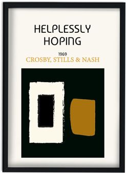 Helplessly Hoping Crosby, Stills & Nash Inspired Giclée Retro Art Print