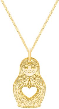Medium Gold Classic Russian Doll Necklace