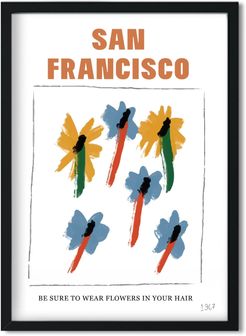 San Francisco Flower Retro giclée Art Print