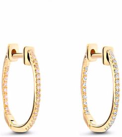 Small Diamond Hoops 18k Yellow Gold