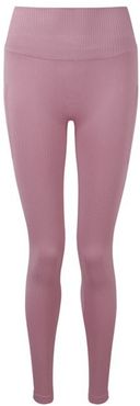 Seamless Ribbed 3D Fit Sculpt Leggings - Dusty Pink