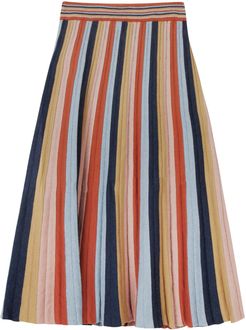 Maxi Skirt In Multi Colour Stripes-Denîmes