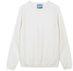 Unisex Ivory Cashmere Pullover