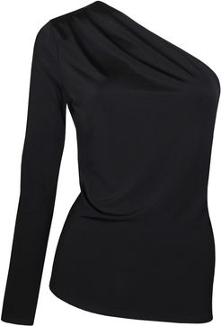 Every Which Way Black One Sleeve Top