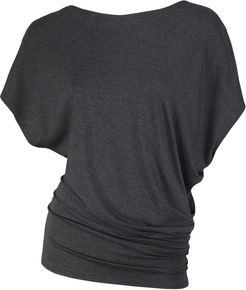 Flat Out Charcoal Grey Bamboo A-Symmetric Jersey Tee