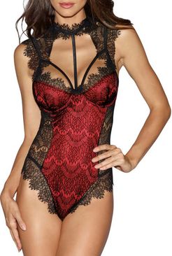 High Neck Lace Teddy