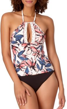 Bondi Floral High Neck Tankini Top