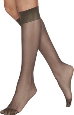 Silk Reflections Reinforced Toe Knee Highs 2-Pack