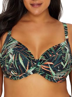 Plus Size Amazonia Tropical Plunge Bikini Top