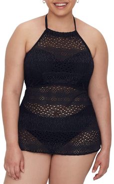 Plus Size Indie Crochet Wire-Free Tankini Cover-Up