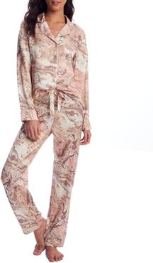 Marble Collection Silk Pajama Set