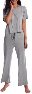 Heather Grey All American Knit Pajama Set