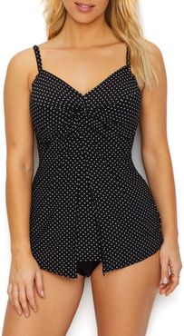 Must Haves Pin Point Love Knot Underwire Tankini Top