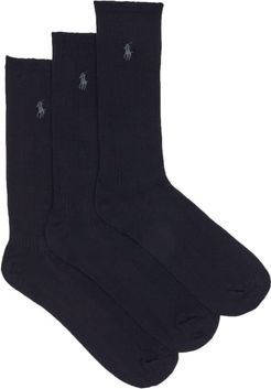 Big & Tall Combed Cotton Crew Socks 3-Pack