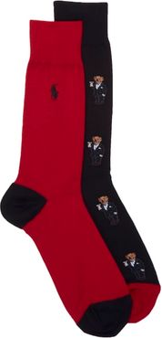 Mini Martini Bear Dress Socks 2-Pack