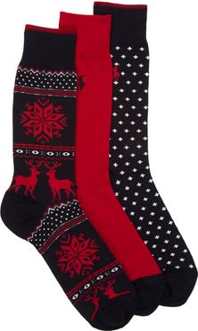 Holiday Fairisle Crew Socks 3-Pack