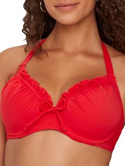 Santa Monica Solid Halter Bikini Top