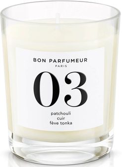 03 Patchouli Leather Tonka Bean Candle 180g