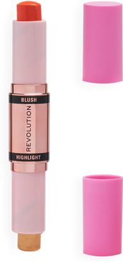 Revolution Blush & Highlight Stick - Coral Dew
