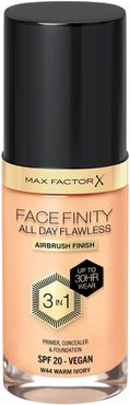 Facefinity All Day Flawless 3 in 1 Vegan Foundation 30ml (Various Shades) - W44 - WARM IVORY