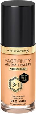 Facefinity All Day Flawless 3 in 1 Vegan Foundation 30ml (Various Shades) - W76 - WARM GOLDEN