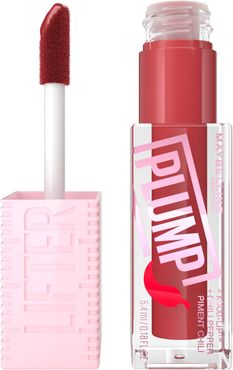 Lifter Gloss Plumping Lip Gloss Lasting Hydration Formula With Hyaluronic Acid and Chilli Pepper (Various Shades) - Hot Chilli