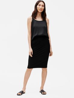 System Stretch Crepe Pencil Skirt