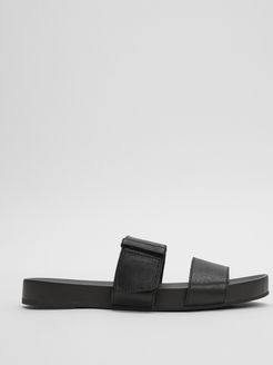 Folk Leather Slide Sandal