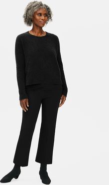 Organic Cotton Twill Boot-Cut Cropped Pant