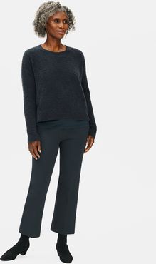 Organic Cotton Twill Boot-Cut Cropped Pant