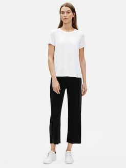 Fine Tencel Jersey Straight Cropped Pant