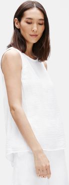 Organic Cotton Gauze Bateau Neck Shell