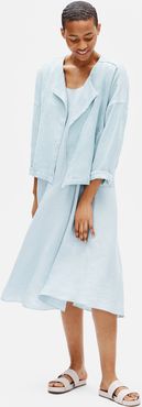 Heavy Organic Linen Drape Front Jacket