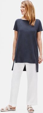 Tencel Rib Bateau Neck Tunic