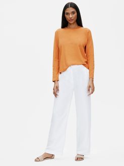 Tencel & Organic Linen Slub Straight Pant