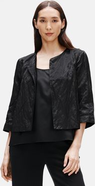 Organic Cotton Satin Steel Short Jacket