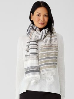Airy Striped Scarf