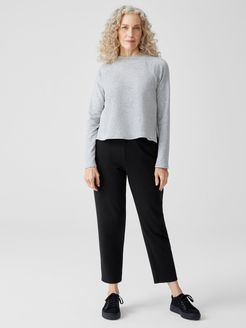 Cozy Brushed Terry Tapered Ankle Pant