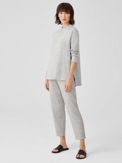 Cozy Brushed Terry Tapered Ankle Pant